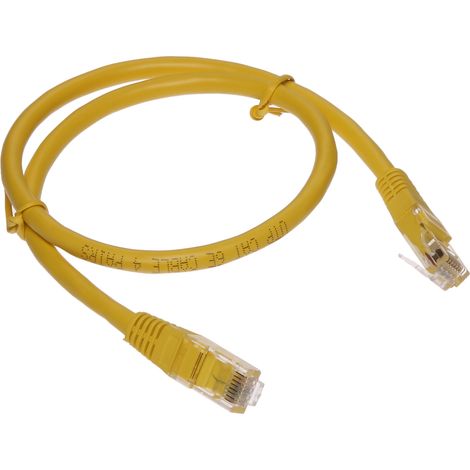 Câble de brassage RJ45/6/0,5 jaune 0,5 m (1/2)