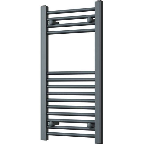 Zennor - Anthracite Heated Towel Rail - H800mm x W400mm - Straight (1/3)