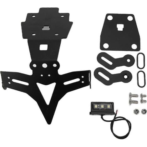 Support de plaque d'immatriculation moto avec 3 LED compatible avec GSXS750 2017-2021. (1/5)
