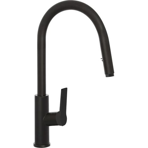 Miscelatore cucina nero in acciaio inox con doccetta estraibile Kitchen (1/3)