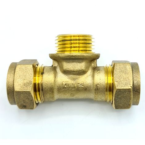 Verschraubtes T-Stück 15x1/2" GZ Kompression (1/2)