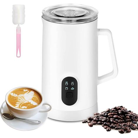 Applicable Froisseur à Lait Électrique – Mousseur Automatique en Acier Inoxydable 350ml Chaud & Froid avec Écran Tactile, Commutation des Modes en Un Clic pour Café, Latte, Cappuccino & Plus White (1/5)