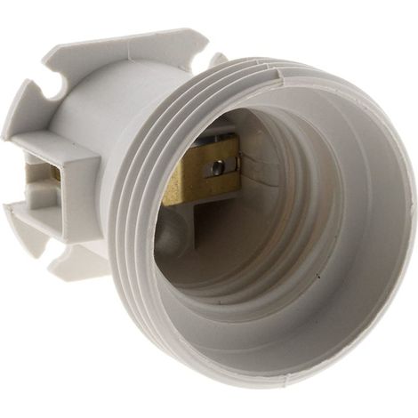 Zenitech - Set Di 5 Portalampada E27 - Portalampada Per Attacco E27 - Ideale Per Cantieri E Lavori - Materiale Resistente - Bianco