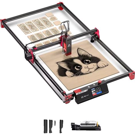 Graveur Laser, Gravure Haute Vitesse, 10W Grande Menuiserie, Compatibilité Matériaux Polyvalente, A (1/2)