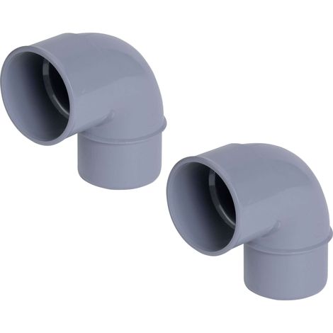 2x coude PVC 87°30 mâle femelle diamètre 32mm PVC raccord connecteur tube tuyau plomberie