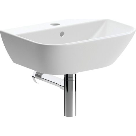 Signature Aztec Wall Hung Cloakroom Basin and Bottle Trap 450mm Wide - 1 Tap Hole (1/3)