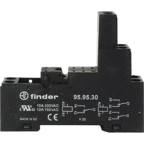 Finder 95.83.30 Support relais Adapté pour série (relais): Finder série 40 Finder 40.31 (L x l x H) 75 x 15.5 x 42.7 mm 1 pc(s) S75003