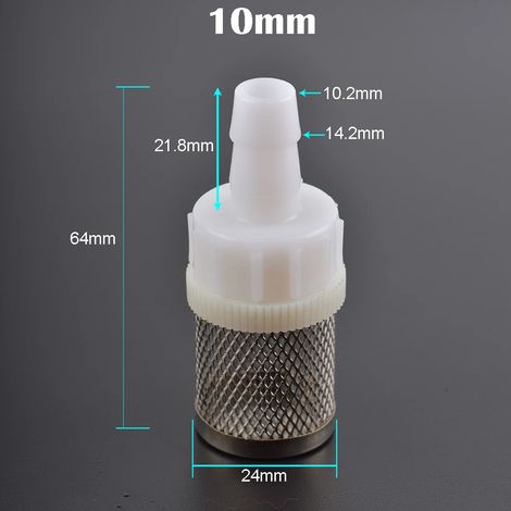 Filtre à tuyau (10 mm - Chine continentale) pour lavage de voiture, arrosage de jardin, aquarium, en acier inoxydable. (1/5)