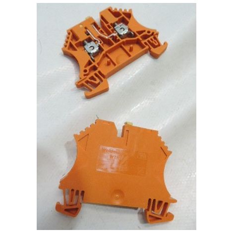 Bloc de jonction de test sectionnable orange pour fil souple 2.5mm² 2 contacts WTR 2.5 OR WEIDMULLER 1878530000