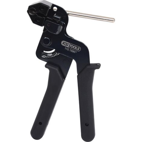 Kstools – Pince de serrage pour serre-câbles en acier à billes – Utilisable jusqu'à 12 mm – Serrage contrôlé et coupe précise – Adaptée pour colliers acier et inox (1/7)