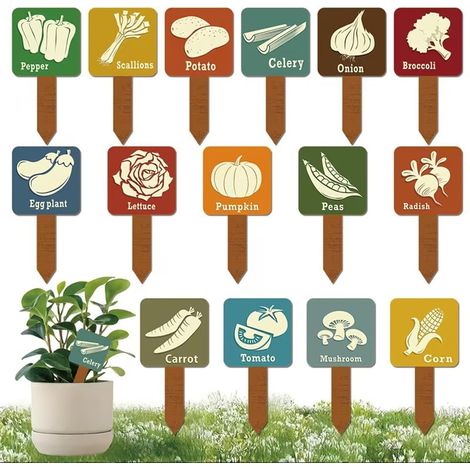 mit Gartenetiketten decorative Schilder in T Form Pfähle mit