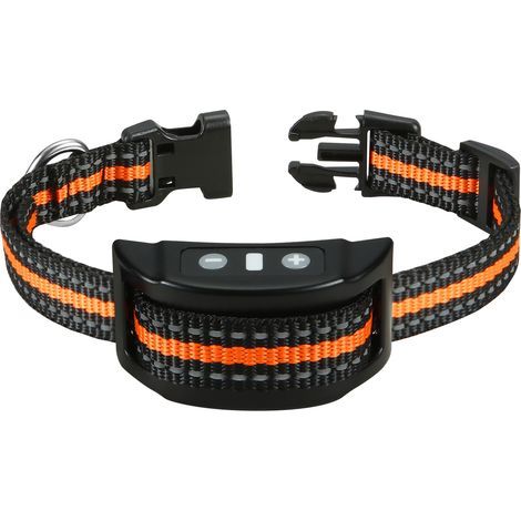 Collier Anti Aboiement pour Petits Chiens, Collier Anti Aboiement Chien avec Bande réfléchissante Ajustables, Efficace et Humain, orange (1/4)