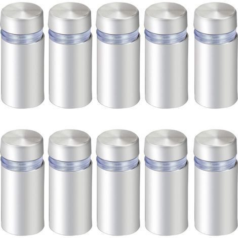 12 x 25 mm Edelstahl-Glasabstandshalterschrauben, Werbenägel, Befestigungsschrauben, 10 Stück (1/5)