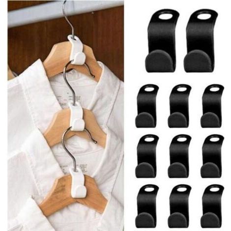 Pack of 50 hangers, Save space in the wardrobe, White hanger hook (1/4)
