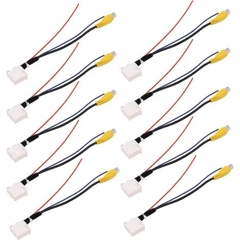 10 cables adaptadores de cámara de visión trasera de 16 pines para cámara de estacionamiento y DVD de navegación para Toyota Camry 7.º (1/5)