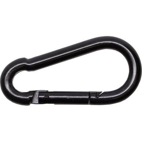 Karabinerhaken Schwarz Verzinkt 8 x 80 mm - pro Stück