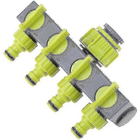 Répartiteur de tuyau à 4 voies pour robinet extérieur, adaptateur d'irrigation de jardin avec système de goutte-à-goutte (1/5)