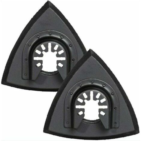 BUNTHAUS PA 90 mm Dreieck-Schleifpads – Schleifpad für oszillierendes Multifunktionswerkzeug zum Holzschleifen, 2 Stück (1/3)