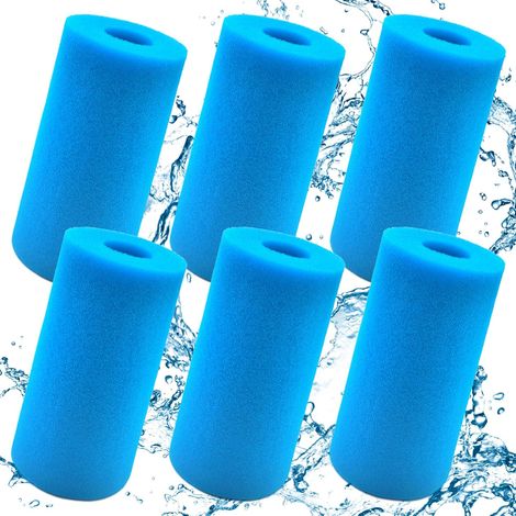 Éponge filtrante de type A, cartouche filtrante de 6 pièces, éponges de filtration de type S1, filtre en mousse pour spa (10×20cm)-AquaForge (1/5)