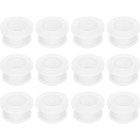 12 Pièces Passe Fils Électrique en Caoutchouc, 15mm Trou de Perçage, Passe Câble 11mm Diamètre, Bouchon Trou Joint Œillet Protection Fil pour Prise Sortie Câble, Transparent (1/5)