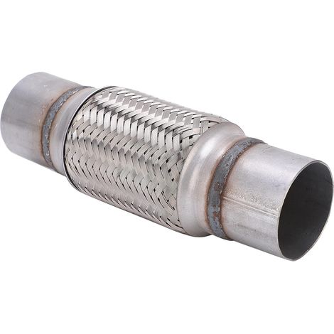 Flexible Pour Echappement, Tuyau flexible d'échappement tube d'échappement tressé 2,5 x 10 pouces pour voitures, véhicules tout-terrain, autobus, camions (1/5)