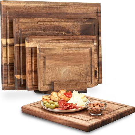 Set 4 Taglieri In Legno Di Acacia – Design Naturale E Robusto (1/5)