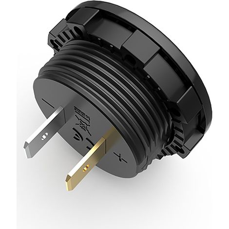 Voltmètre DC Écran Numérique Jauge LED avec Interrupteur Tactile pour Surveillance Tension Batterie Éclairage Noir et Orange (1/5)