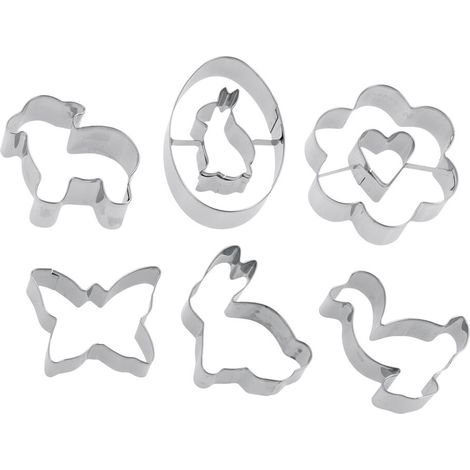 Ausstechformen, Edelstahl 430, Oster-Frühlingsmotive, 15-teiliges Set