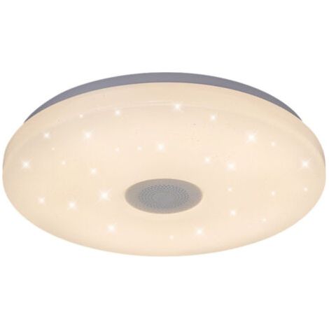 【Lampe Plafonnier 13" 36W Applatie】 Plafonnier Intelligent WiFi avec Haut-Parleur Bluetooth, Blanc & RGB Multicolore Dimmable, Contrôle APP/Vocal/Télécommande (1/3)