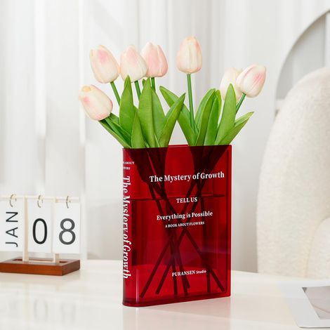 Vase Livre pour Fleurs - Décoration de Chambre esthétique - Saveur Artistique et culturelle - Vase décoratif en Acrylique - Décoration Unique pour la Maison, la Chambre à Coucher, Le Bureau, (1/5)