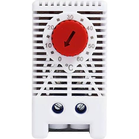 Contrôleur de température pour armoire sur rail DIN NC/NO, 0-60℃, 250 V CA, 10 A, thermostat bimétallique, KTO011 (1/5)