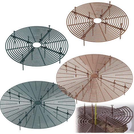 Lot de 4 grilles protection pots - Plastique ABS durable - Anti-grattage chat et chien - Jardin intérieur extérieur - Diamètres 28 cm et 52 cm (1/5)