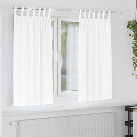 Verdunkelungs-Vorhänge mit Ringen 2 pcs Reinweiß 175 x 140 cm