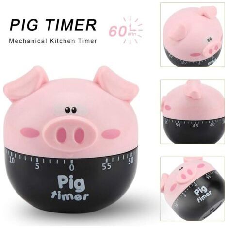 CSPARKV Timer da Cucina, Orologio a Sfere, Cronometro per Cottura, Forma di Maiale, Adatto per Cucinare e Addensare Salse (1/4)