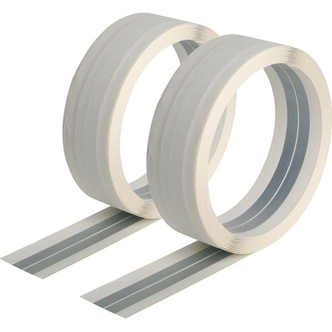 Semin – Lot de 2 bandes armées pour renfort angles plaques de plâtre – 12,5 m – Papier et acier – Pose rapide et invisible après finition