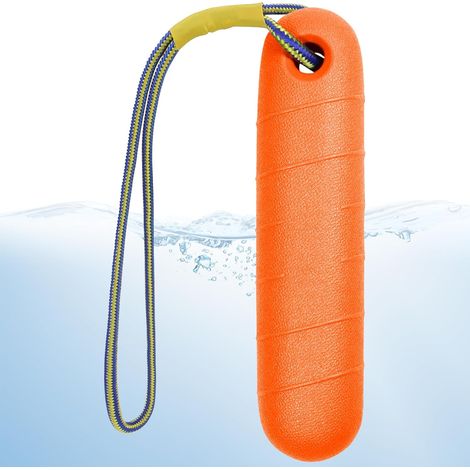 Jouet flottant pour chien - 22 cm - Jouet interactif pour chien - Entraînement et rapporter dans l'eau - Avec corde en nylon - Jouet pour chiens de taille moyenne et grande (1/5)