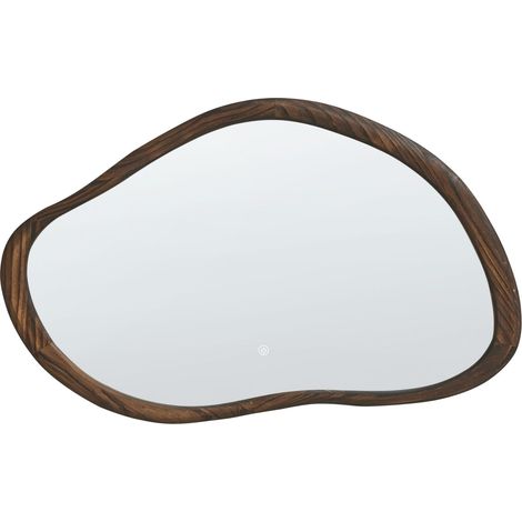 Wall Mounted Hanging LED Mirror 60 x 93 cm Modern Contemporary Bathroom Vanity Make-Up Bedroom MANCEY (1/5)