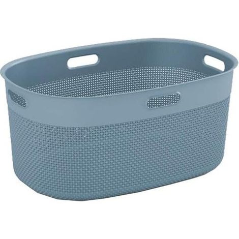 Cesto de ropa gris 45l 37x20x71