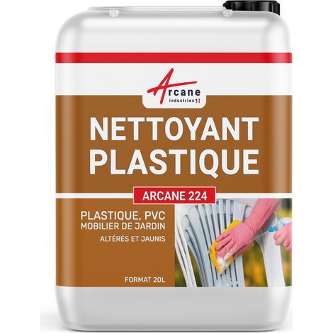 Nettoyage plastique, pvc, rénovateur pour salon, meuble, jardin, blanc plastique jauni, huisserie, objet - 20 L - ARCANE INDUSTRIES