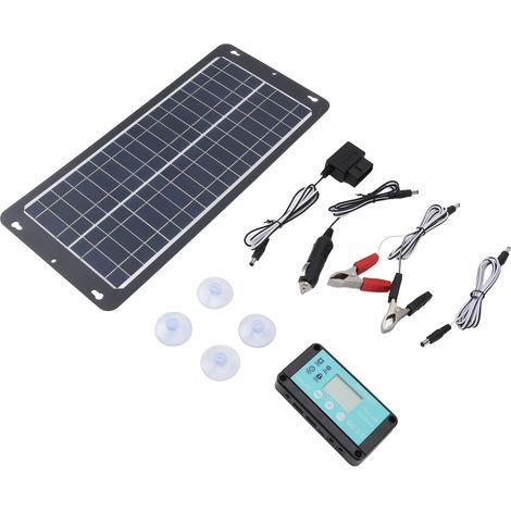 Kit de paneles solares 30W, doble USB tipo C, carga CC, con control remoto MPPT 12V 24V, regulador OBD (1/5)