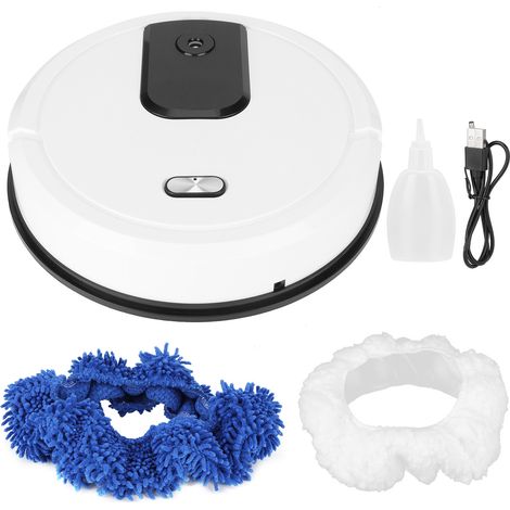 Robot Aspirateur Intelligent Mini Nettoyeur Sec et Humide pour Maison Outils de Nettoyage Blanc