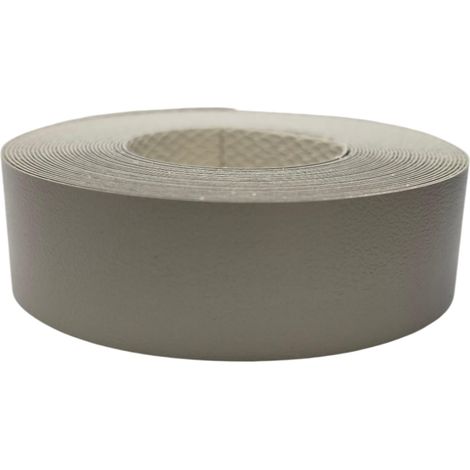 1x Bande de Chant Thermocollant 21mm x 5m Epaisseur 0,50mm Mélaminé Facile à Appliquer Bricolage Étagère Meuble Panneau Bois Durable, Gris Pierre (1/2)