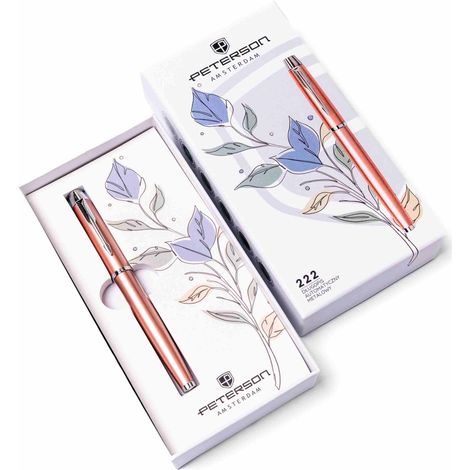 Penna a sfera PTN 222-GB-8570 color salmone-argento in scatola (1/5)
