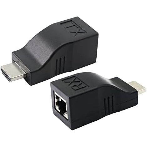 Adaptateur HDMI vers RJ45 - Répéteur HDMI sur câble Ethernet - Transmission 1080P/4K jusqu'à 30 m - Sans alimentation - Pour TV, projecteur, console, décodeur (1/5)