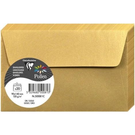 Enveloppe - CLAIREFONTAINE - Pollen - 120g - 90x140mm - Mixte (1/3)