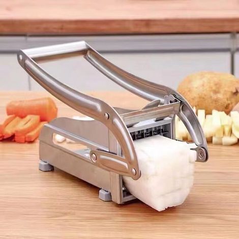 Éplucheur de pommes de terre multifonction en acier inoxydable, trancheur à concombre, hache-légumes pour cuisine domestique, machine à frites (1/3)