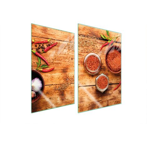 Assiette de protection en verre POUR la cuisine 2x35x52 piment (1/5)