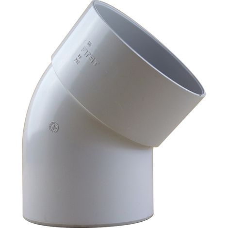 Culotte PVC 45° MF pour tube Ø100 épaisseur 3.2mm- gris - First Plast (1/4)