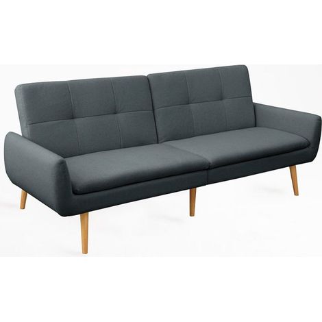 Sofás y Sillones - Sofá Cama Napal Tela - Gris oscuro