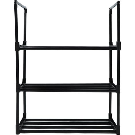 Étagère à chaussures multifonctionnelle à plusieurs niveaux et grande capacité pour placard, couloir, chambre, entrée, 3 niveaux